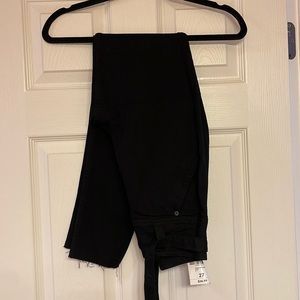 NWT Black High-Rise Paper Bag Waist Skinny Jeans
